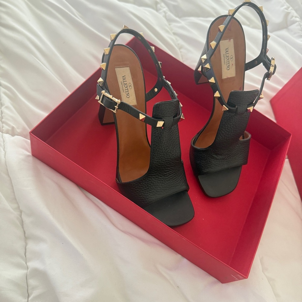 Valentino Black Studded Women's Sandals